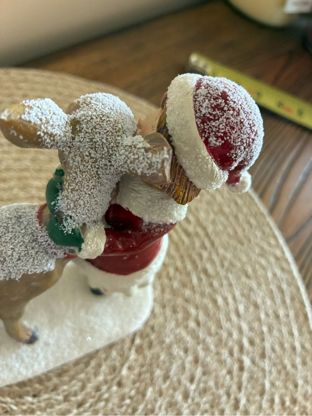 Hobby Lobby Girl Hugging/Kissing Deer Holiday Figurine